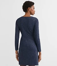 Shimmer Twist Midi Dress