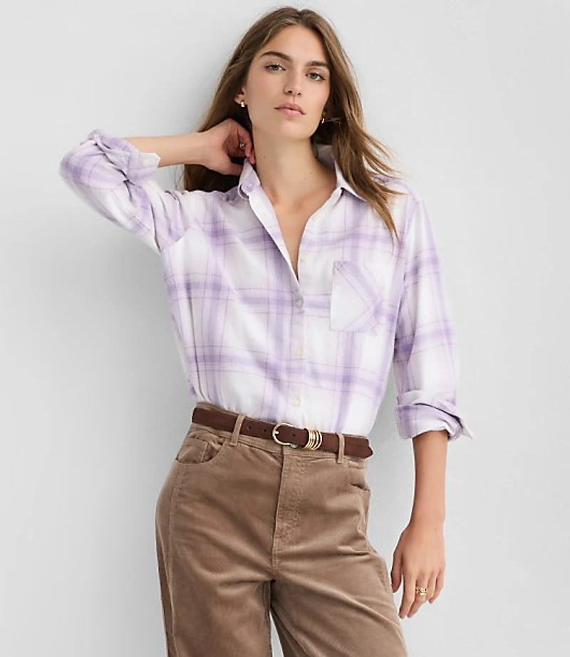 Plaid Flannel Everyday Relaxed Pocket Shirt