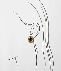Cast Oval Stud Earrings