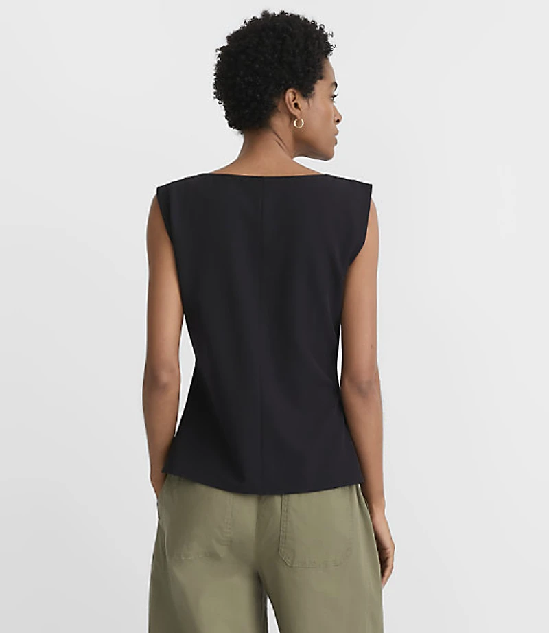 Belted Boatneck Blouse