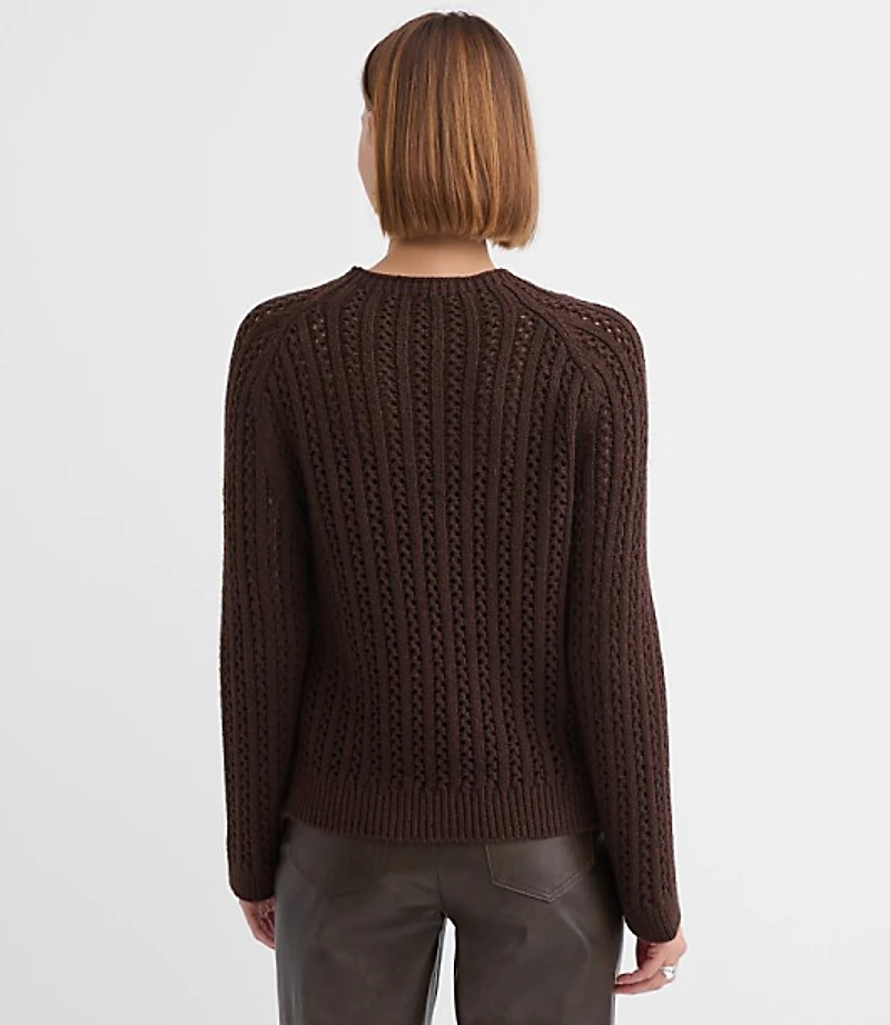 Petite Stitchy Raglan Sweater