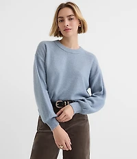Floral Sequin Blouson Sweater