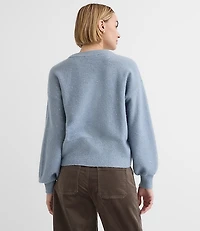 Floral Sequin Blouson Sweater