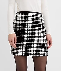 Checked Mini Wrap Skirt