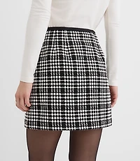 Checked Mini Wrap Skirt
