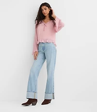 Ruffle Tie Neck Blouse