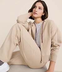 Lou & Grey Piped Elite Fleece Zip Hoodie