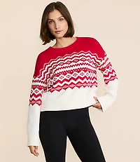 Lou & Grey Colorblock Fair Isle Sweater