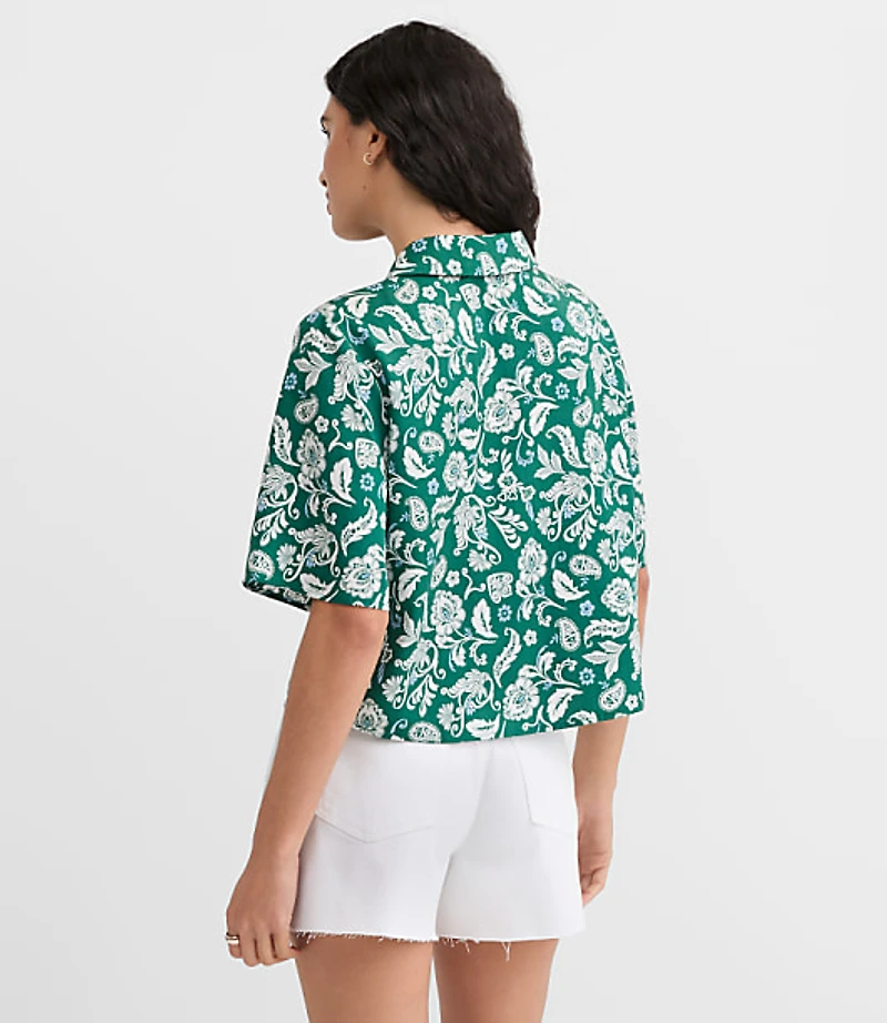 Floral Twill Relaxed Everyday Shirt