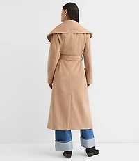 Petite Shawl Collar Belted Coat