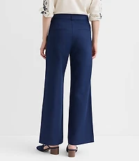 Belted Palmer Wide Leg Pants Pique