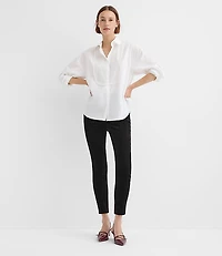 Petite Pearlized Bib Tuxedo Shirt