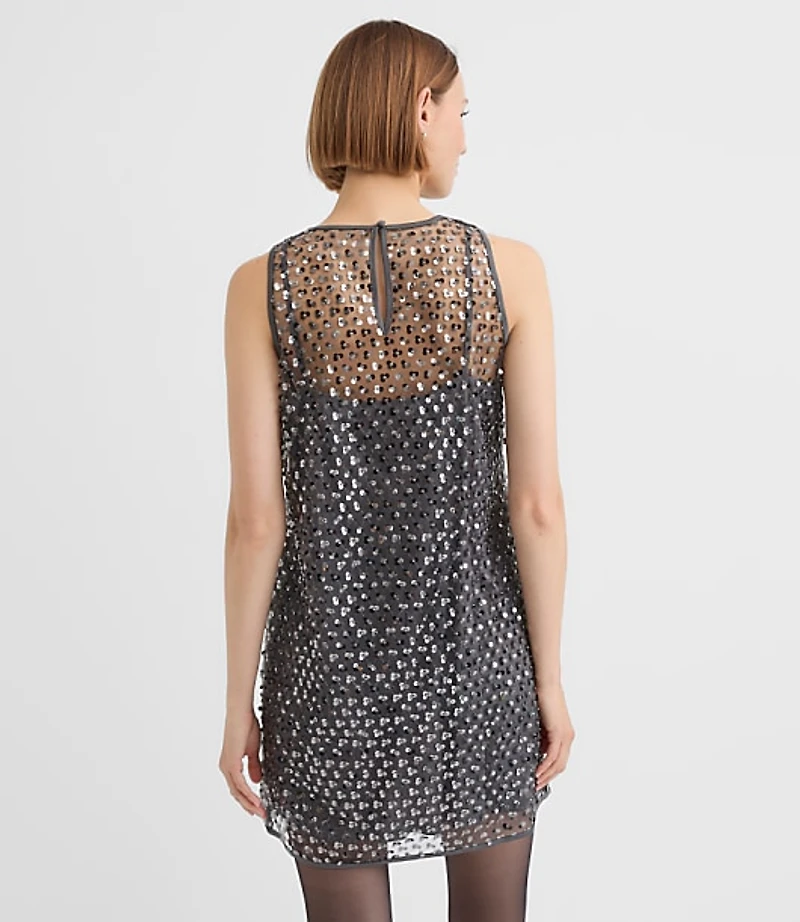 Petite Sequin Cluster Mini Dress