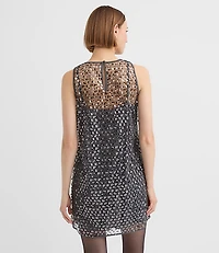 Petite Sequin Cluster Mini Dress