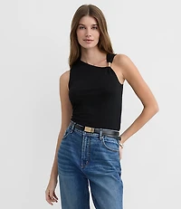 Metallic Trim Tank Top