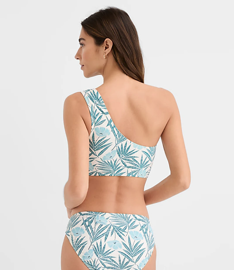 LOFT Beach Palm Ring One Shoulder Bikini Top