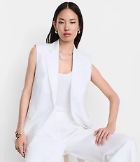 LOFT Versa Luxe Lyocell Linen Sleeveless Blazer