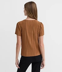 Pleated Bow Tie Top