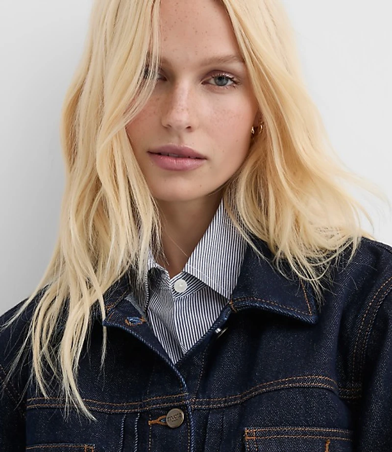 Rivete Petite Denim Trucker Jacket Nova Wash