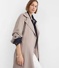 Petite Drapey Trench Coat