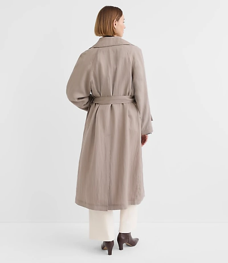 Petite Drapey Trench Coat