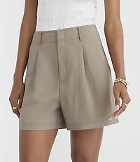 Pleated A-Line Shorts Twill