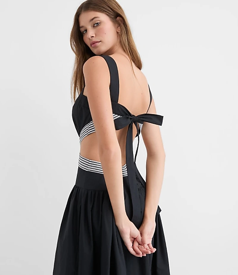 Petite LOFT Beach Casablanca Cutout Maxi Pocket Dress