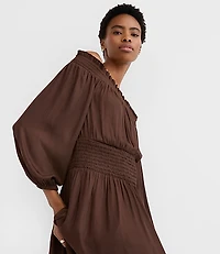 Petite Smocked Off The Shoulder Maxi Dress