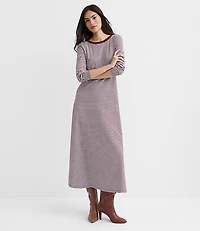 Petite Striped Scoop Back Midi Dress