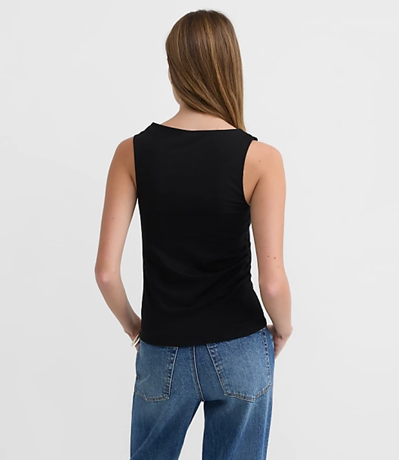 Petite Metallic Trim Tank Top