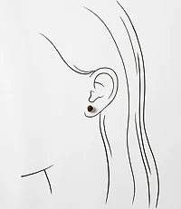 Tortoiseshell Print Stud Earring Set