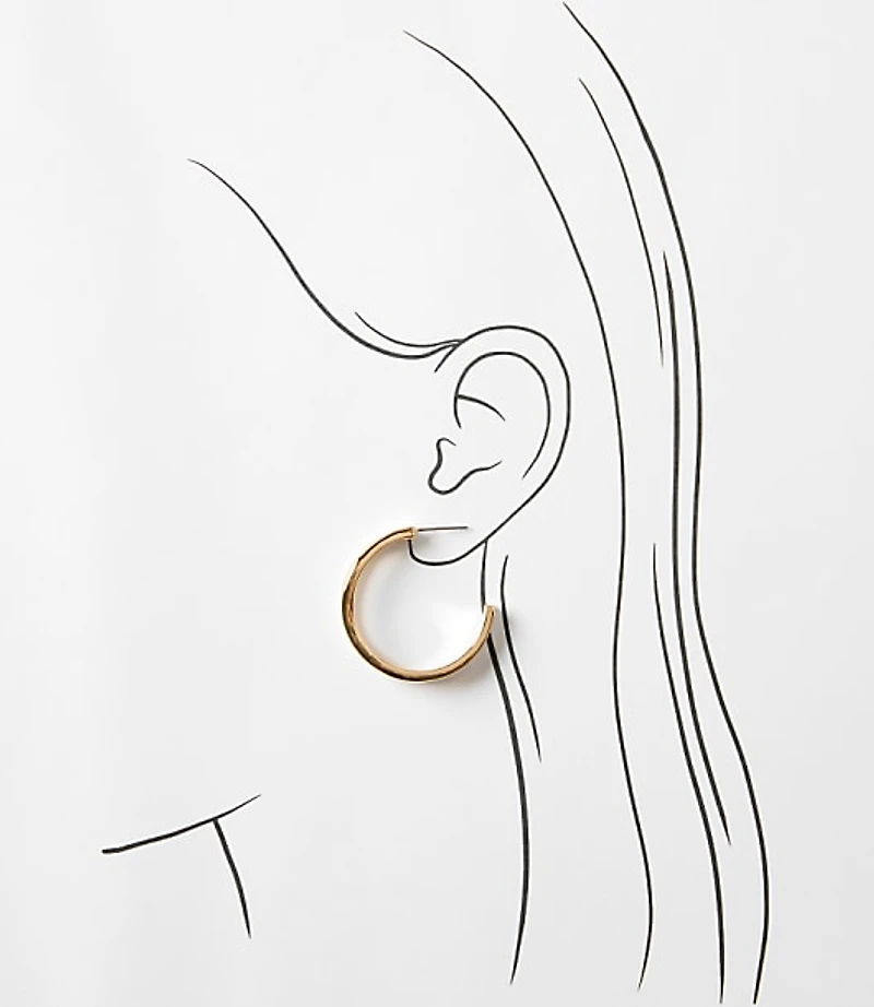 Mixed Metal Double Hoop Earrings