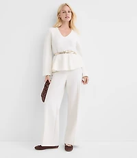 Ribbed Peplum Sweater