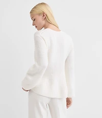 Ribbed Peplum Sweater