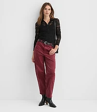 Lace Polo Top