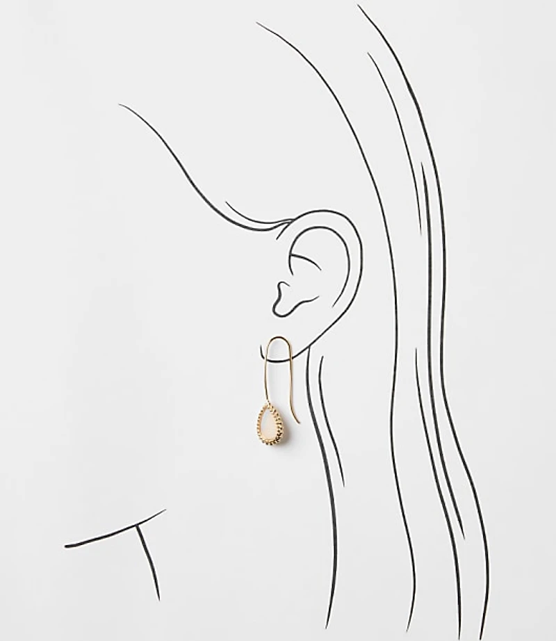 Mother Of Pearl Rope Pull Through Earrings