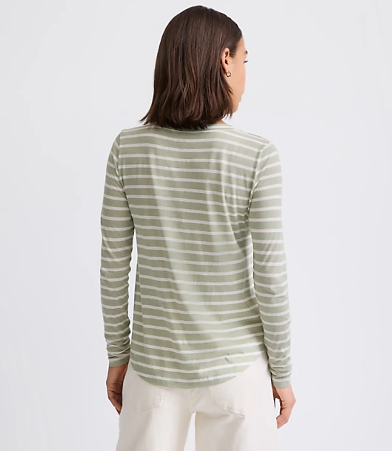 Striped Long Sleeve Everyday Tee