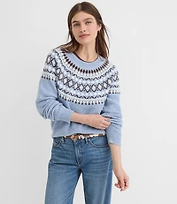 Petite Fair Isle Ribbed Sweater