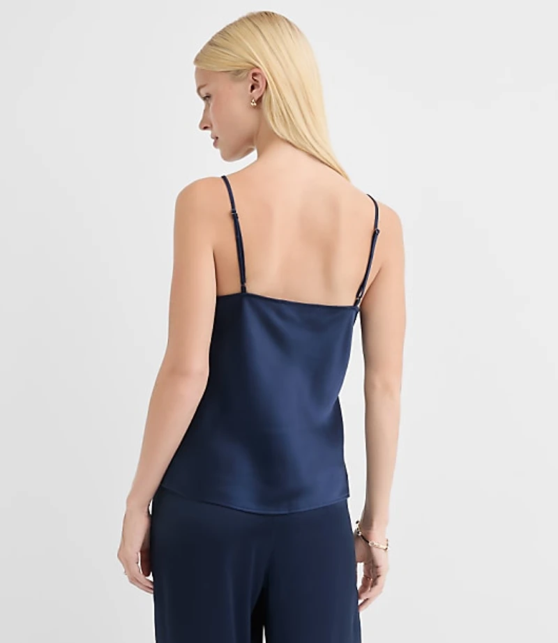Lace Trim Satin Cami