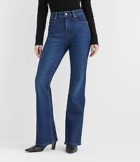 Rivete Petite High Rise Slim Flare Jeans Muse Wash