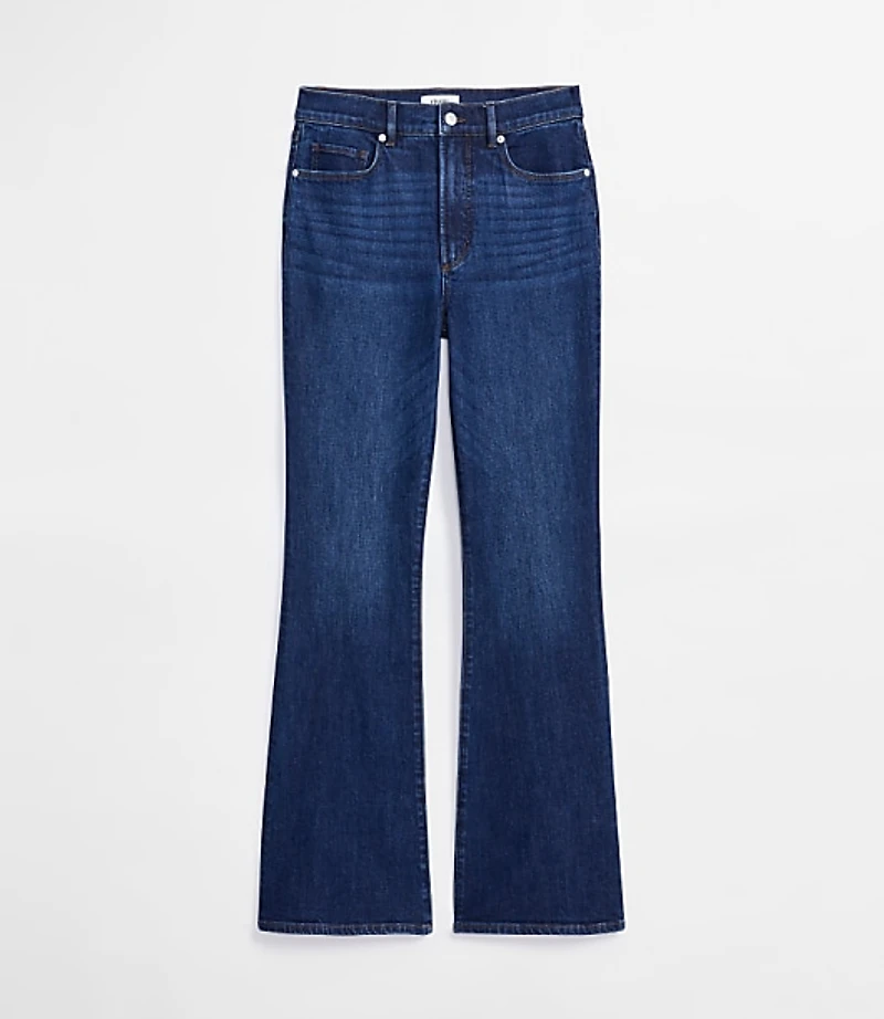 Rivete Petite High Rise Slim Flare Jeans Muse Wash