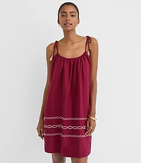 LOFT Beach Tie Strap Linen Cotton Pocket Dress