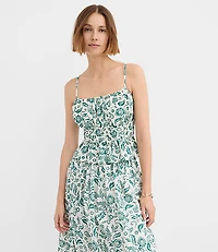 Floral Smocked Peplum Cami