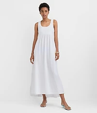 LOFT Beach Triple Cloth Mixed Media Maxi Pocket Dress