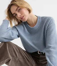 Petite Floral Sequin Blouson Sweater