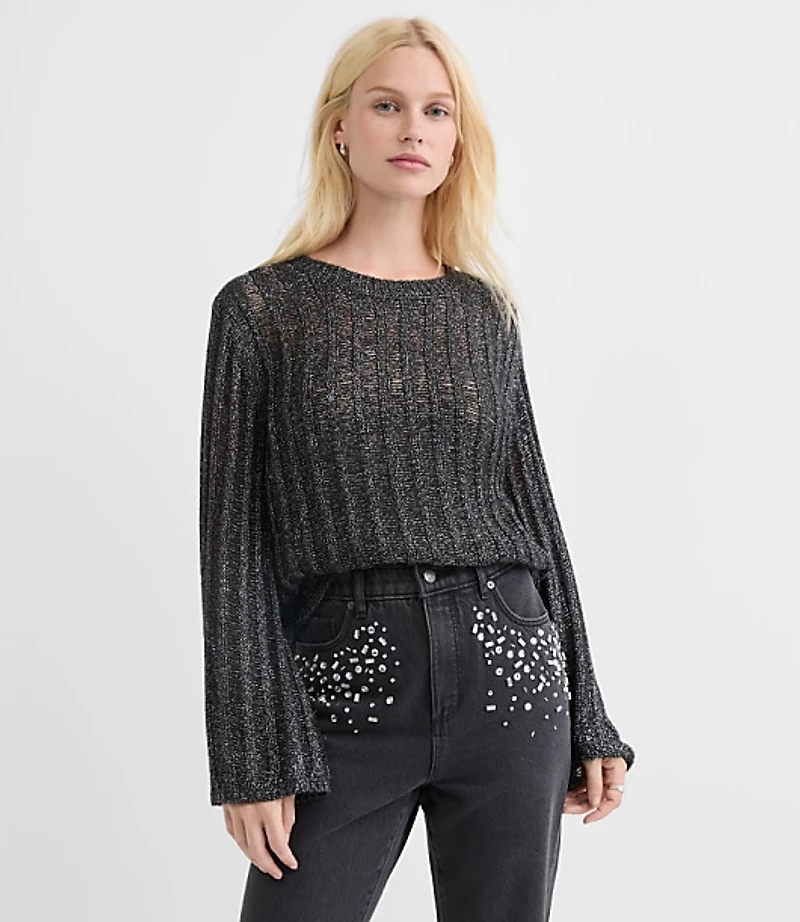 Shimmer Drop Stitched Sweater