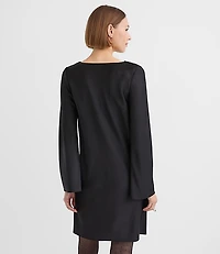 Petite Satin Cowl Neck Mini Dress