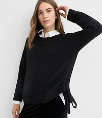 Petite Side Tie Sweater