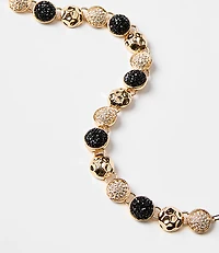 Mixed Sparkle Circle Statement Necklace
