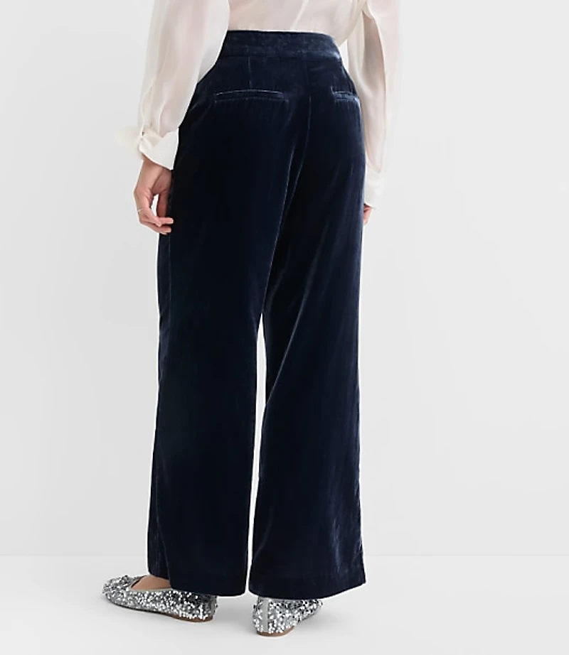 Petite Clean Wide Leg Pants Velvet